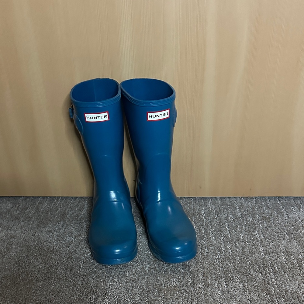 Hunter Women’s Welly Blue Rain Boots US Size 8